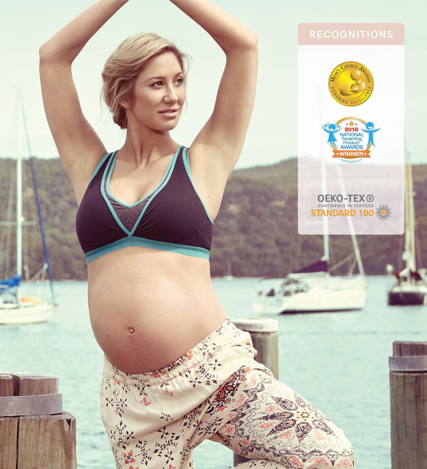 Cake Maternity Lotus Pumping Bra Hands Free, Maternity Sports Bra: Clothing