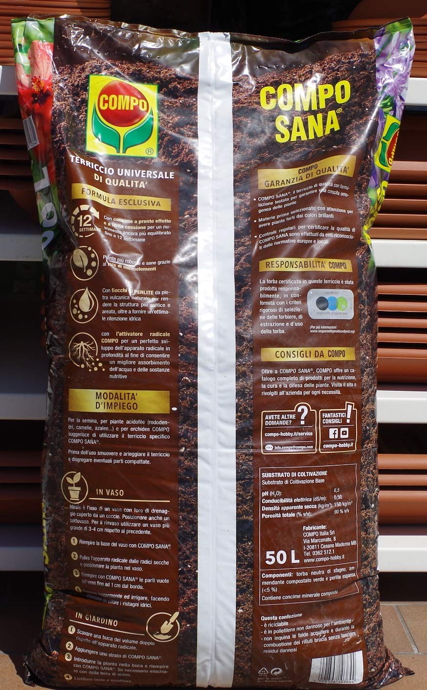 Compo Sana Universal LT. 50 sustrato de jardín, única: Amazon.es ...