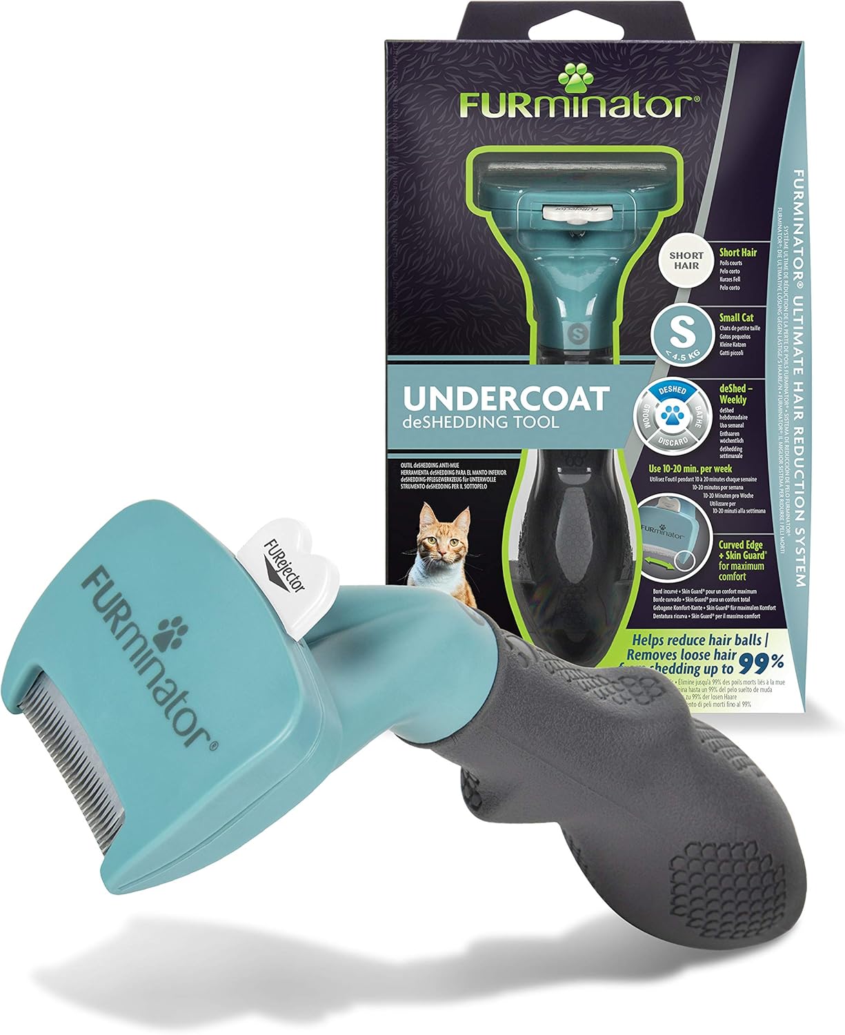 Furminator Premium Outil De Toilettage Pour Chat De Petite Taille A Poils Courts Elimine 90 Des Poils Nettoyage En 1 Clic Recommande Par Des Professionnels Sans Bisphenol A Amazon Fr Animalerie Furminator Premium Outil De Toilettage Pour Chat De Petite Taille A Poils Courts Elimine 90 Des Poils Nettoyage En 1 Clic Recommande Par Des Professionnels Sans Bisphenol A Amazon Fr Animalerie