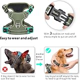 HEELE Dog Harness No-Pull Release Neck Reflective Adjustable XS Green view 4