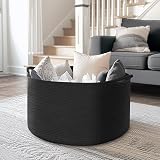 Maliton Black Basket 50x33 cm Large Foldable Laundry Hamper 68L with Handles view 2