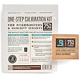 Boveda for Cigars | One-Step Calibration Kit | Preloaded with 75% RH 2-Way Humidity Control | Precise Salt Test for Digital a