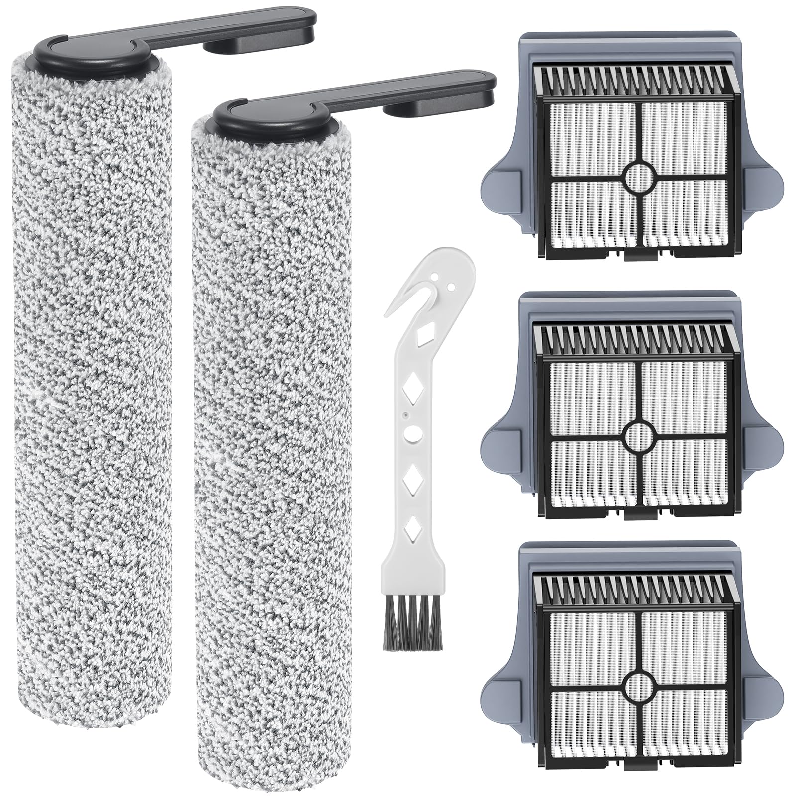 Photo 1 of S7 PRO Brush Roller (for Version 1 - FW200300US) and HEPA Filter Set Compatible with Tineco Floor ONE One S7 PRO Cordless Wet Dry Vacuum Cleaner, 2+3 Pack (NOT FIT Version 2 - FW221100US)