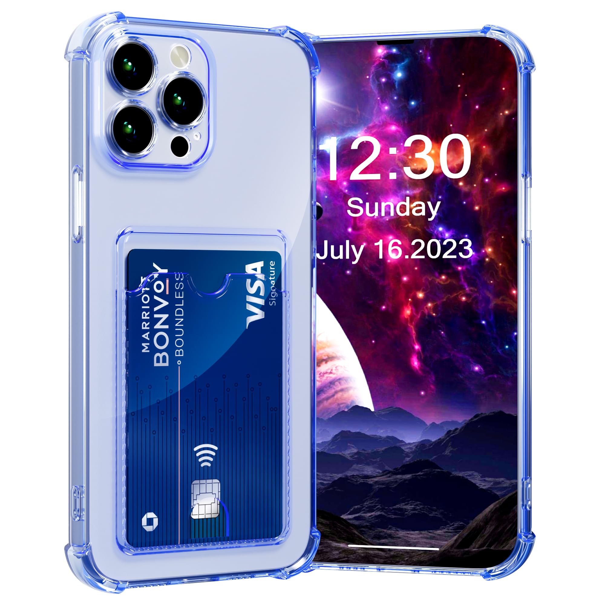 AKABEILA Case for iPhone 6S/6 Clear Slim Phone Case Soft TPU Wallet Case Bag Cover with Card Slot Holder Shockproof 4.7 Inch