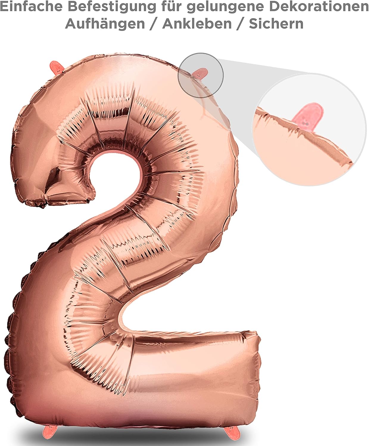 Envami Ballon Anniversaire 1 An Or Rose I 101 Cm Ballon Chiffre I Deco Kit Anniviersaire Fille I Happy Birthday Decoration I Ballon Joyeux Anniversaire I Vole Grace A Lhelium Decorations Ballons