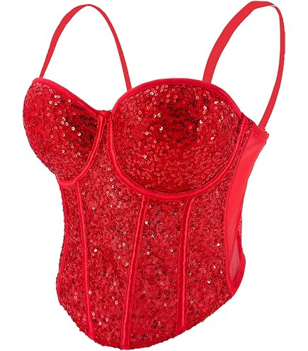 ELLACCI Women's Sexy Cut Cross Strappy Gothic Bustier Tops Caged
