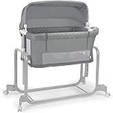 Ingenuity Dream Hero Starlight 3-in-1 Co-Sleeping Bassinet and Crib - Lume (Grey), Unisex, Newborn to 12 Months