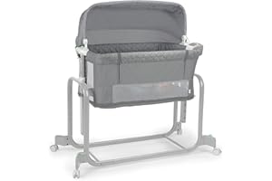 Ingenuity Dream Hero Starlight 3-in-1 Co-Sleeping Bassinet and Crib - Lume (Grey), Unisex, Newborn to 12 Months