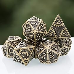 UDIXI Metal Dice Set 7 Die Polyhedral Dice Set DND