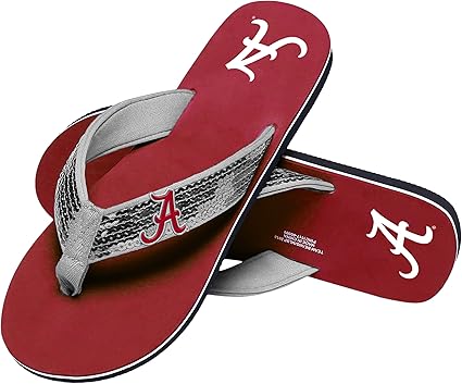 red sequin flip flops