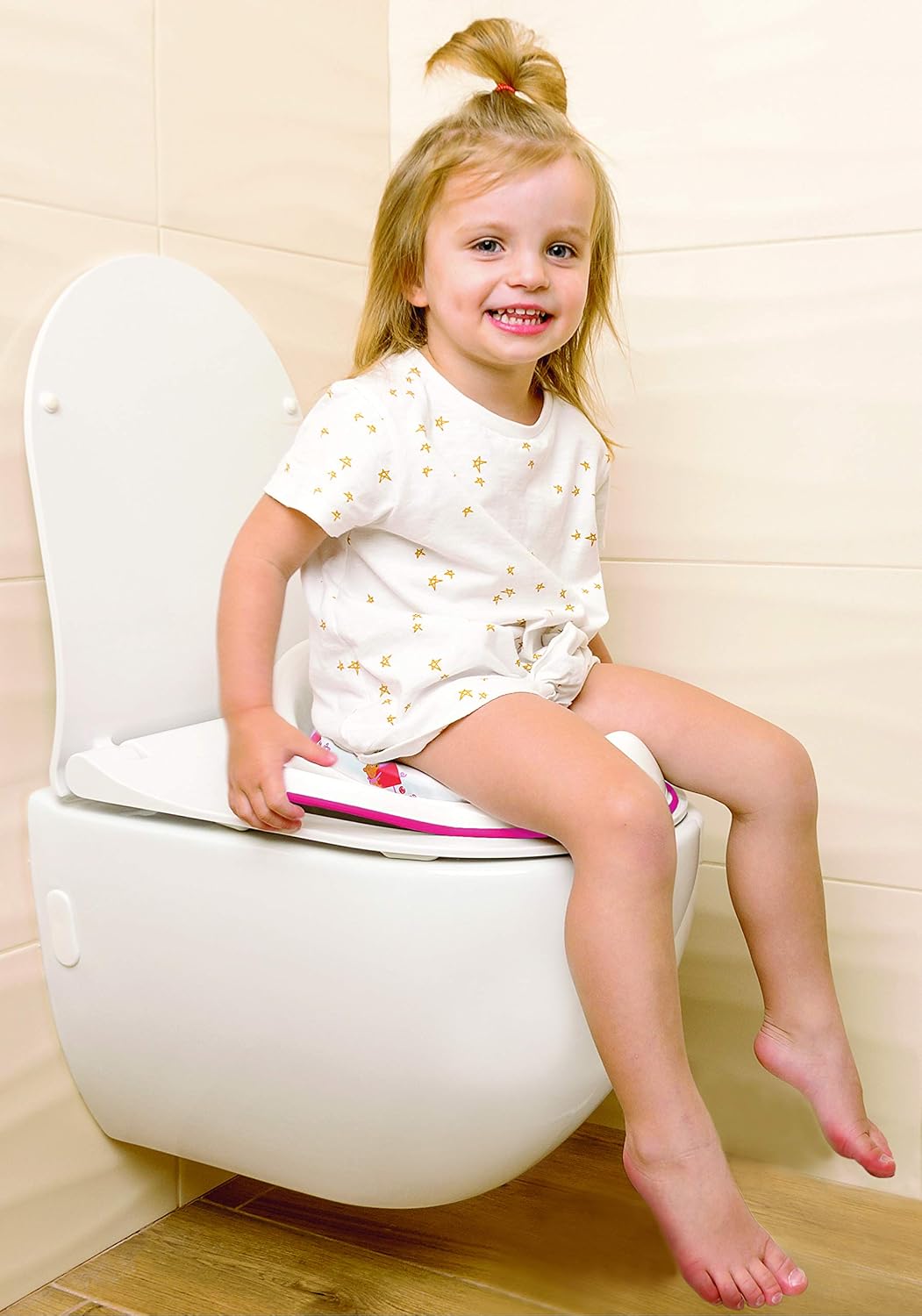 Peppa Pig Soft Padded Toilet Seat, White/Pink Portable Potty Detachable Cushion - Image 5