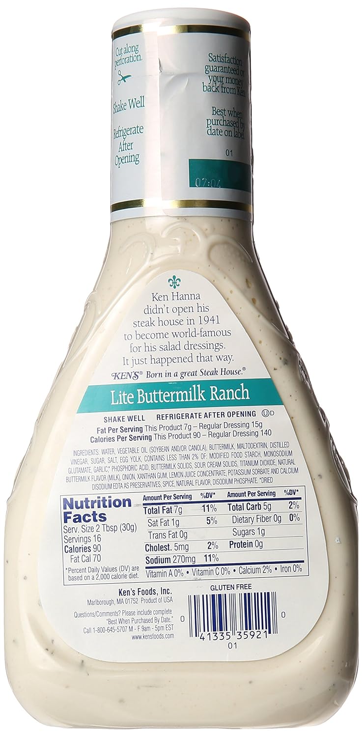 Ken S Ranch Dressing Nutritional Information Blog Dandk