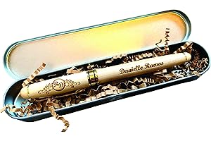Engraved Monogram Willow Wood Pen - Custom Willow Wood Pen with Storage Gift Box - 9 Year Anniversary Gift - Willow Wood Embl
