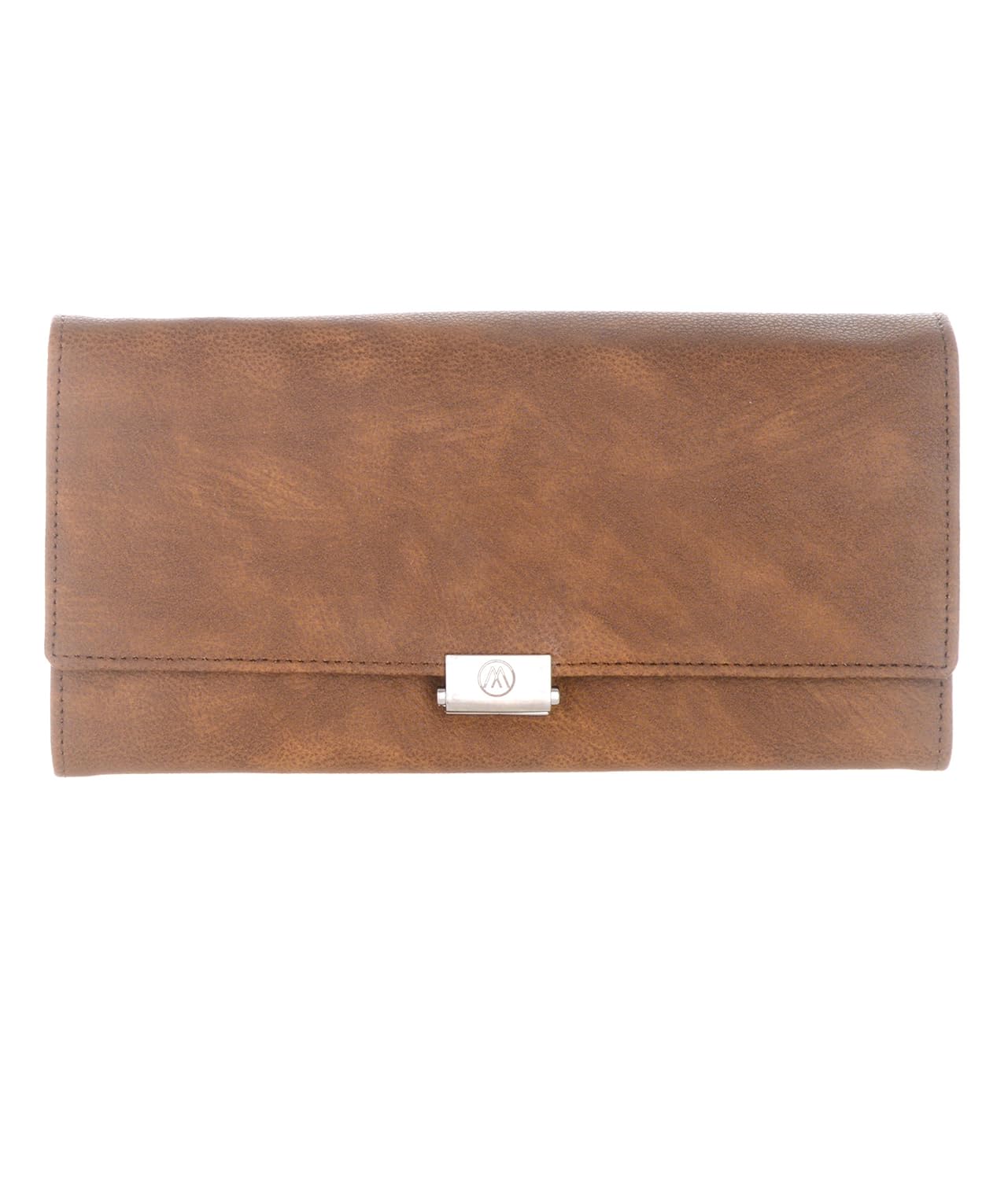 markques diana leather clutch purse for women and girls (dia-3302) (brown)