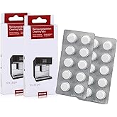 Miele Original Cleaning Tablets for Miele Coffee Machines, Removes Oils and Residue, 2 x Pack of 10 - 11201250