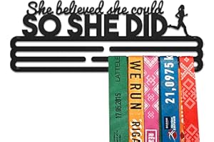 United Medals She Believed She Could So She Did Sport Medal Hanger Display | Steel Medal Holder