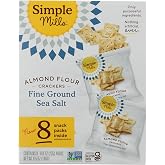 Simple Mills, Fine Ground Sea Salt Crackers Snack Pack, 8 Count, 0.8 Ounce