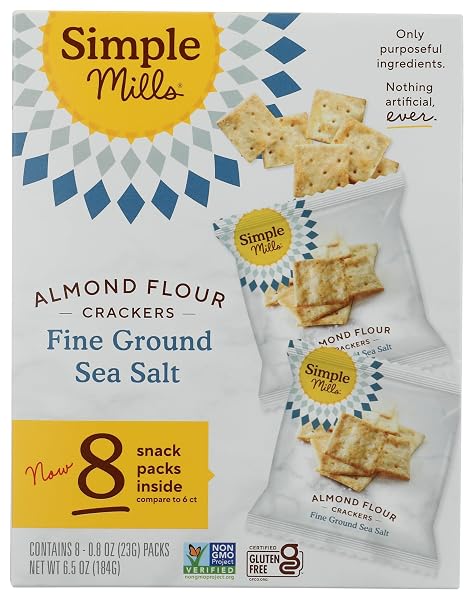 SIMPLE MILLS, FINE GROUND SEA SALT CRACKERS SNACK...