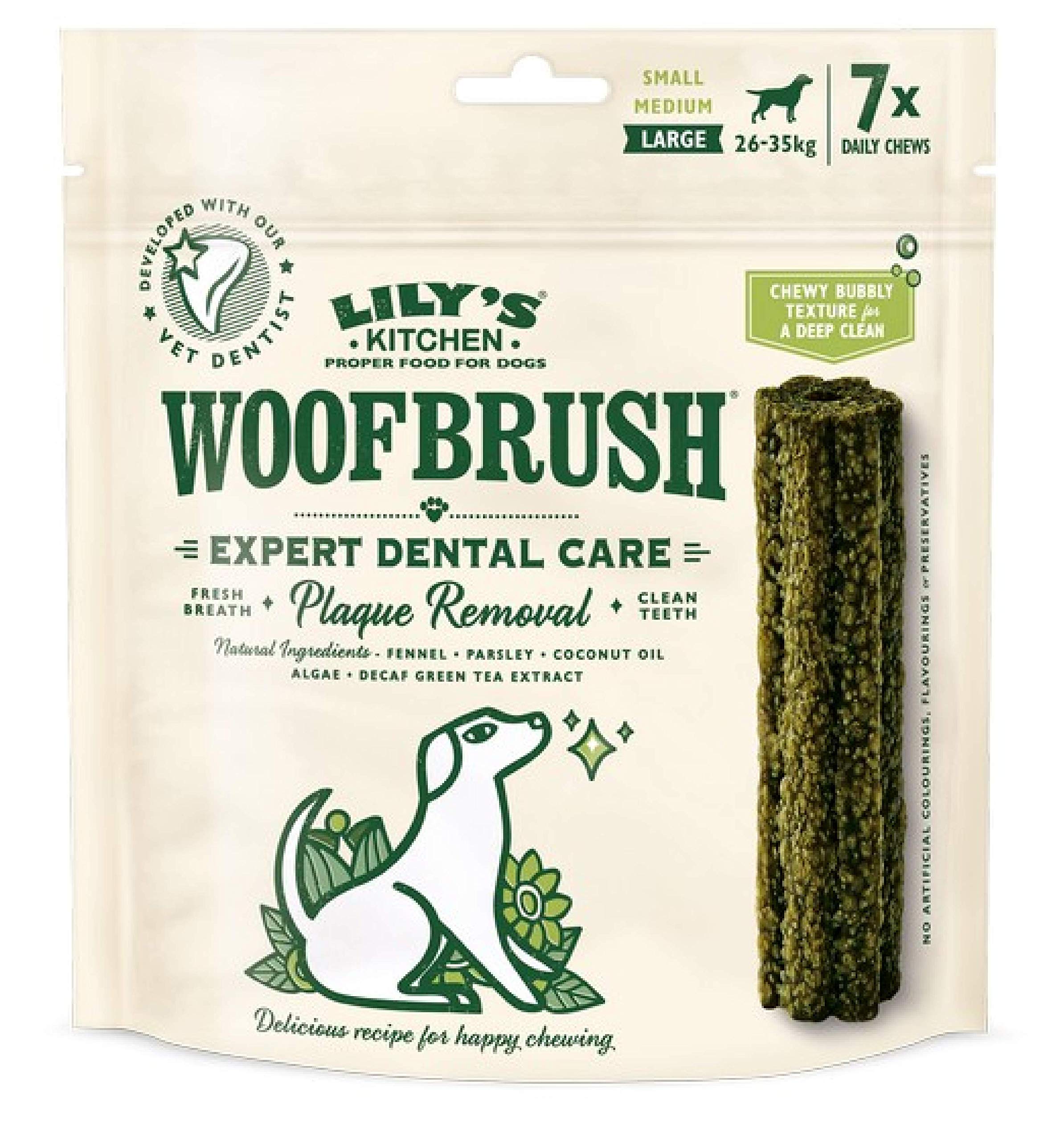 Lily's Kitchen - DOG TREATS - WOOFBRUSH - DENTAL CHEW - Large - 7pk x1