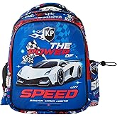 Boys Backpack Cute Cool Race Car Backpack for Boys Kids Kawaii Backpack for Preschool Elementary Kindergarten,Blue Color.Large Capacity.16 Inch