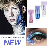 Dacitiery 3Pcs Body Glitter Gel Kit 50ml Mermaid Sequins Silver view 3
