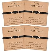 GBTBYS 3/4 Pcs Best Friend Bracelets, Friendship Gifts for Women, Knot Infinity Birthday Galentines Day Jewelry Gifts for Women Friends Bff Bestie