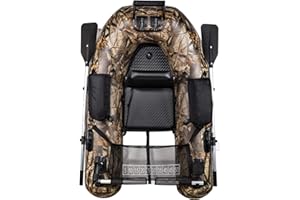 FRM BOARDS Inflatable Fishing Boat Belly Boat Fishing Float Tube with Storage Pockets, Adjustable Straps & Bracket for trolling Motor, Loading Capacity 400lbs