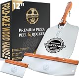 Deer & Oak Premium Pizza Peel Set 12x14 Aluminum with Foldable Handle