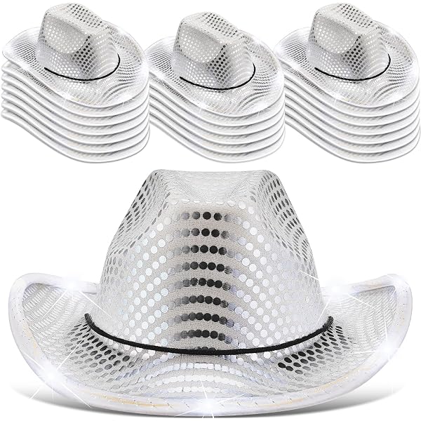 7135 40 Pack Led Lights Cowboy Cowgirl Hat Flashing Led Lights Cowgirl Hat Amazon.com: Tisancy 12 Pack LED Lights Cowboy Cowgirl Hat  main image 3
