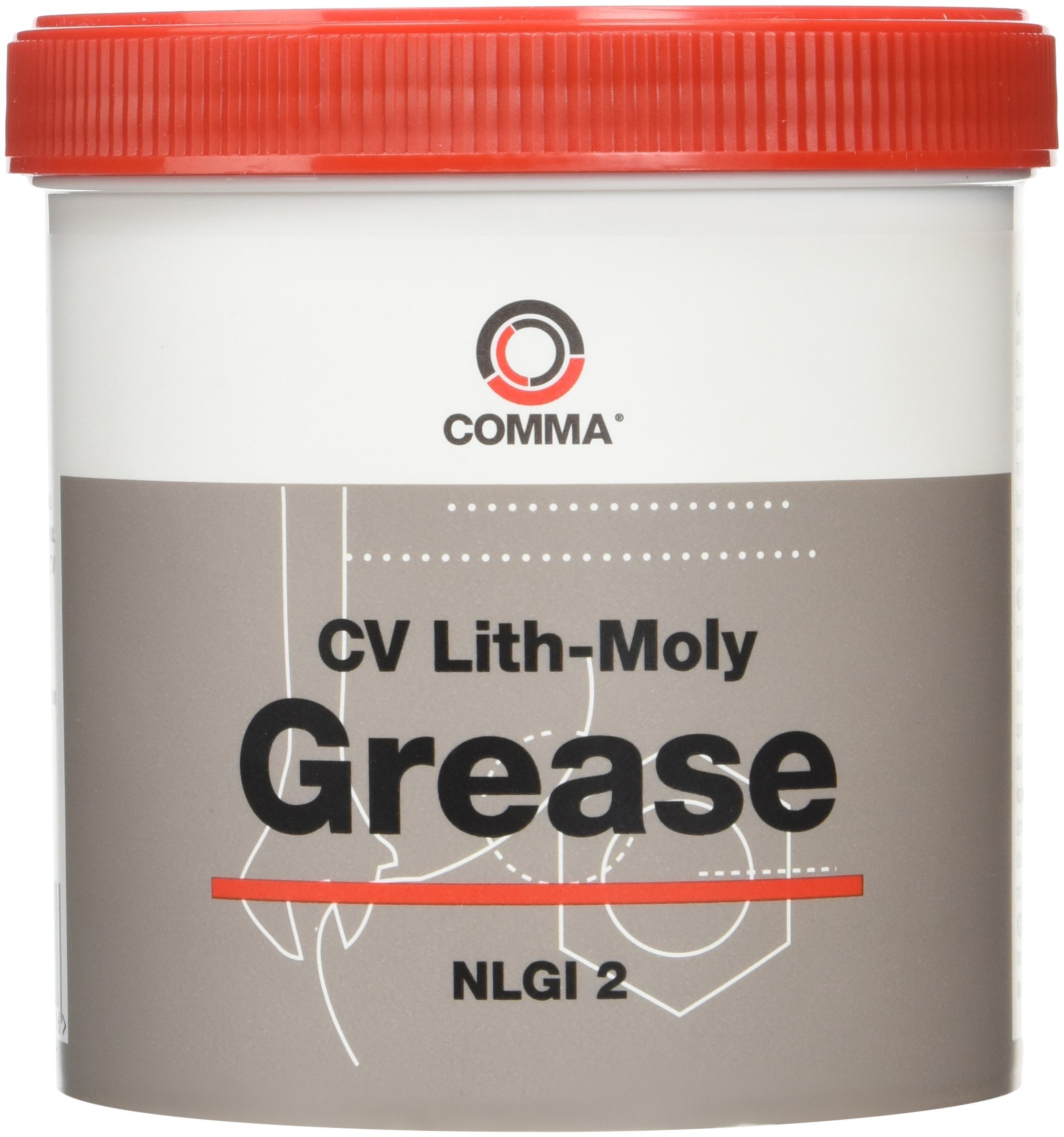 Comma CV500G CV Lith-Moly Grease, 500 g, Dark Grey