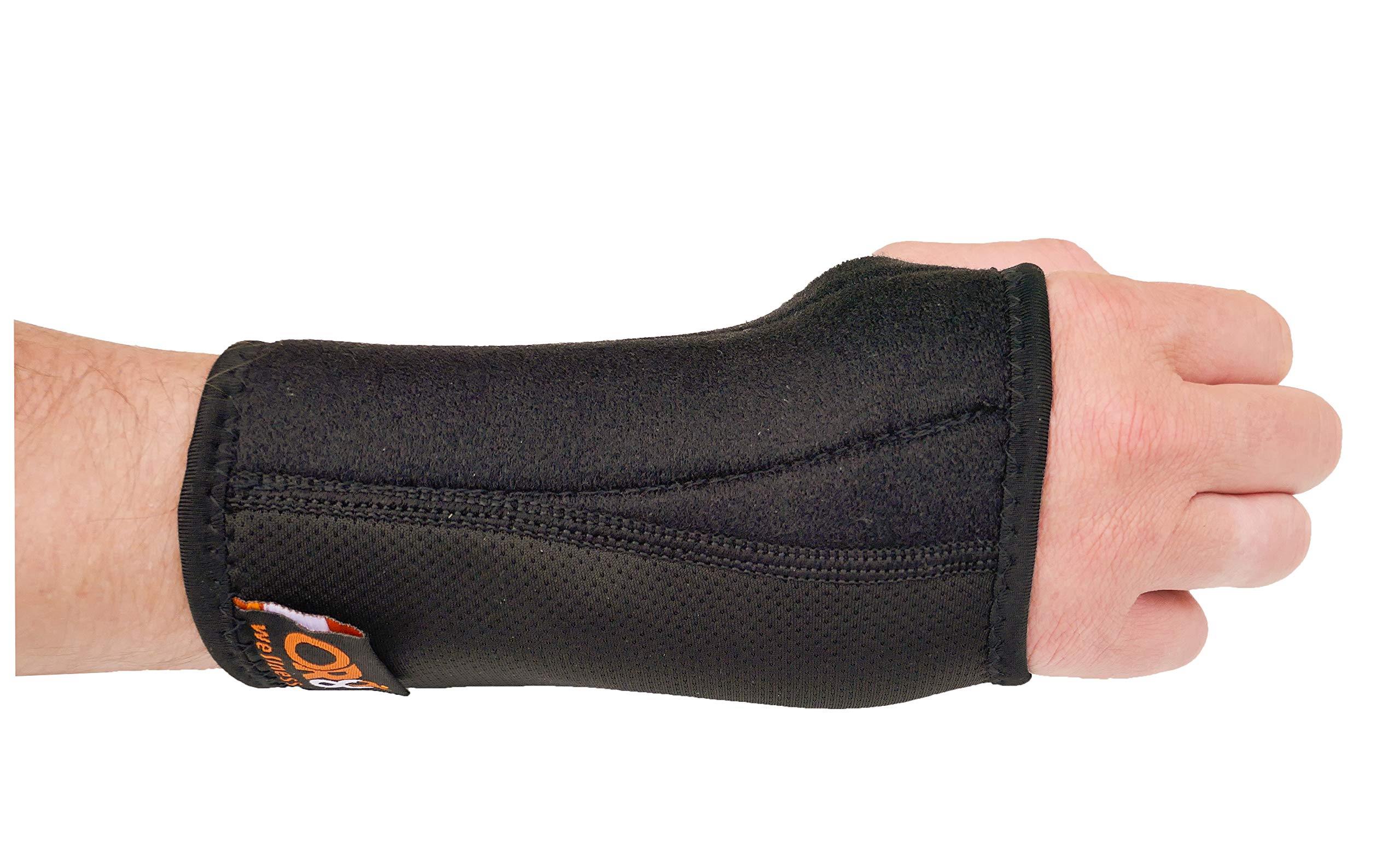 OR8 Wellness Universal Wrist Brace Breathable Support Splint Carpal Tunnel Arthritis Tendonitis Fits Right or Left Hand Adjustable Design One Size Fits All Outdoor Sports Fitness Black