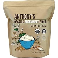 Anthony's Organic Buckwheat Flour, 3 lb, Grown in USA, Gluten Free, Vegan