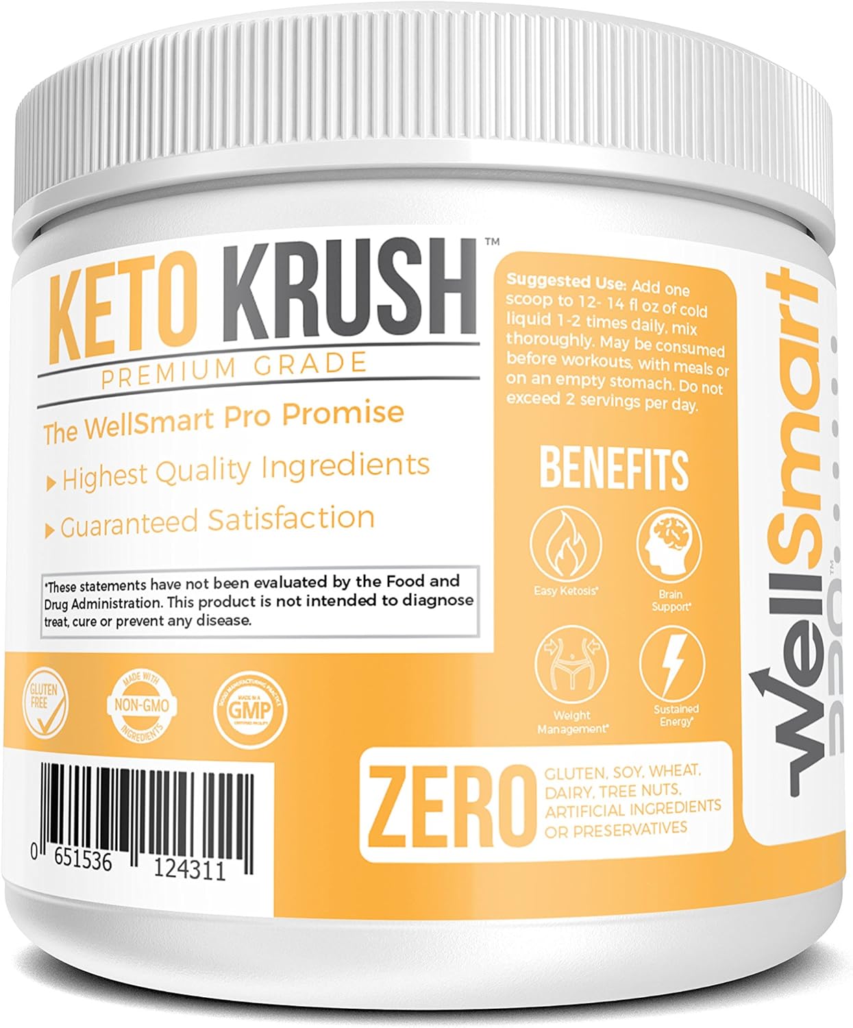 KETO KRUSH Keto Orange Mango Powder Supplement Fast, Easy Ketosis Organic Beta