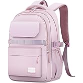 PRAGARI Kids School Backpack for Teens Girls Aesthetic Purple Backpack Lightweight College Laptop Casual Travel Bookbag