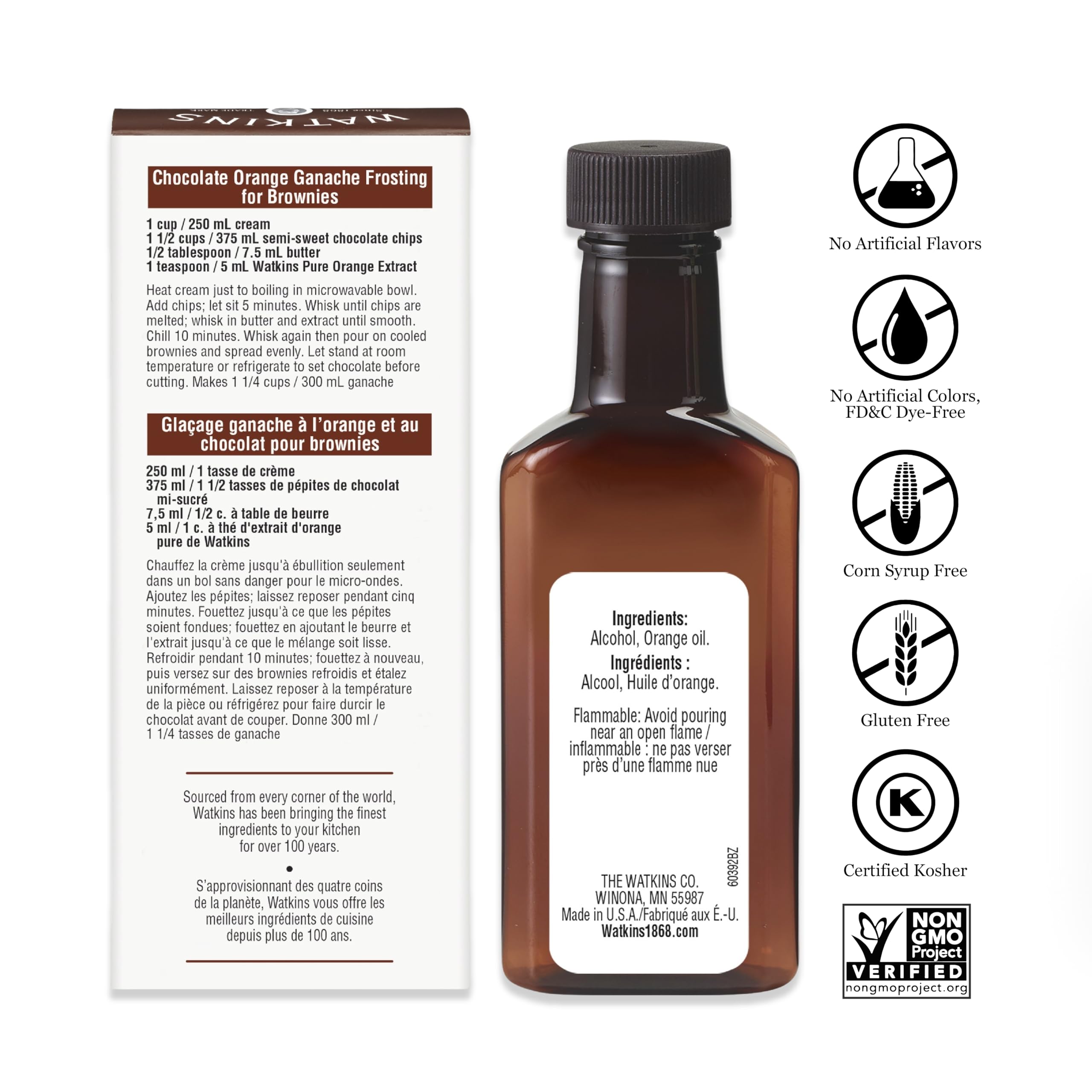 Condition photo showing New/Like New for watkins pure orange extract, 2 oz. bottles, pack of 6 (packaging may vary)