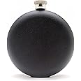 CNFLASK Black Powder Coat Matte Black 5oz Round Hip Flask & Funnel 304 Stainless Steel Liquid Container