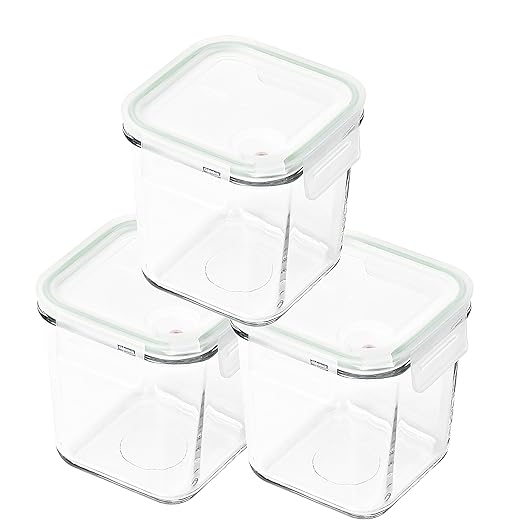 Glasslock - (3xMCSD-092A, 3x920ml) - Cuadrado - Envase de vidrio ...