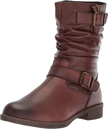 brown mid calf boots