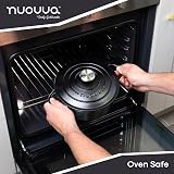 Nuovva Enamelled Cast Iron Dutch Oven 5 Quart with Lid Black 24cm view 3