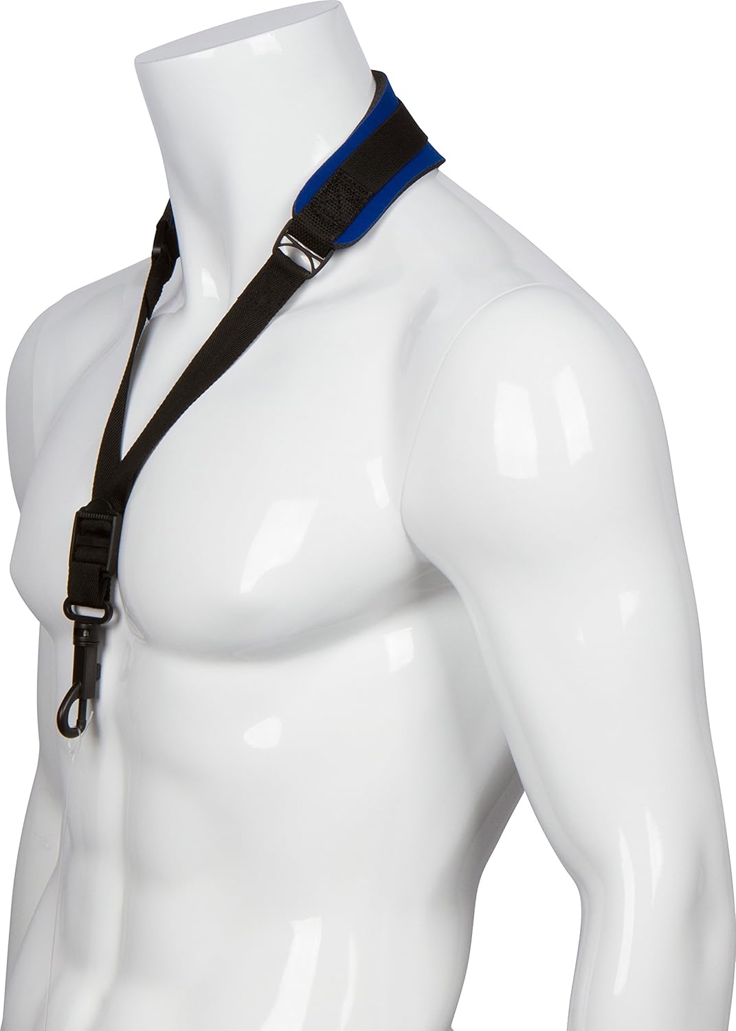 Movo MS-20R-B Music Instrument Neck Strap for Saxophones, Horns, Bass Clarinets, Bassoons, Oboes and More (Blue - Short Length): Musical Instruments