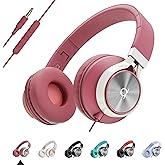 ARTIX CL750 On-Ear Headphones Wired with Mic and Volume Control — Noise Isolating Corded Over Ear Headphones with Microphone for Laptop and Computer, Plug in Headset with Cord (Aux Jack 3.5mm)