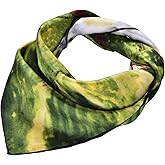 Salutto 21" Women Square Scarf 100% Silk Kerchief World-Famous Artwork Painted Scarves Neck Small Scarves