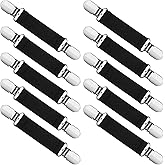 YGAOHF 10PCS Mitten Clips, Stainless Steel Glove Clips for Kids Toddler, Adjustable Winter Elastic Clip Hat Clip for Children, Fashion Fit Dress Clips, Garments Glove Clips for Adult