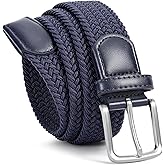 BELTROAD Elastic Braided Belt Men - Multicolored Woven Belt for Golf Work Casual, Stretch Comfort for Jeans Pant Shorts