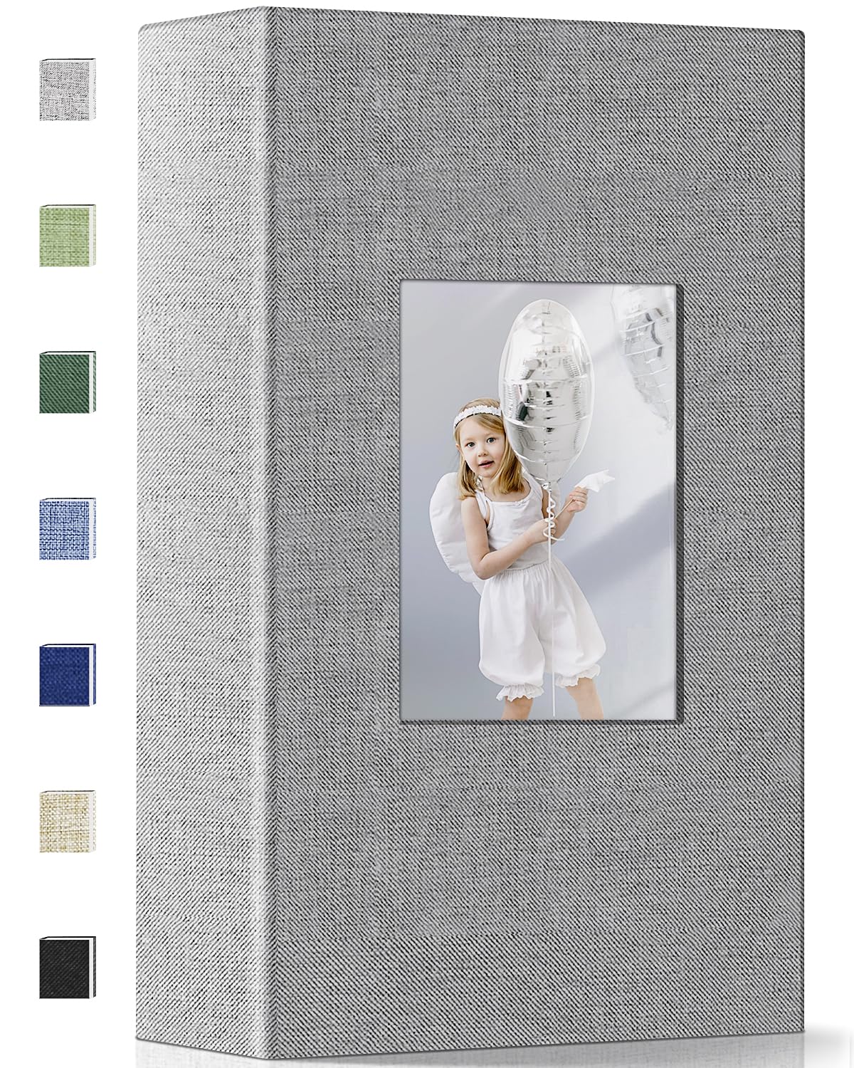 Popotop Photo Album 4x6-300 Photos Linen Cover Photo Books with 300 Horizontal Pockets,Slip-in Picture Albums for Family Wedding Anniversary Baby Vacation Pictures