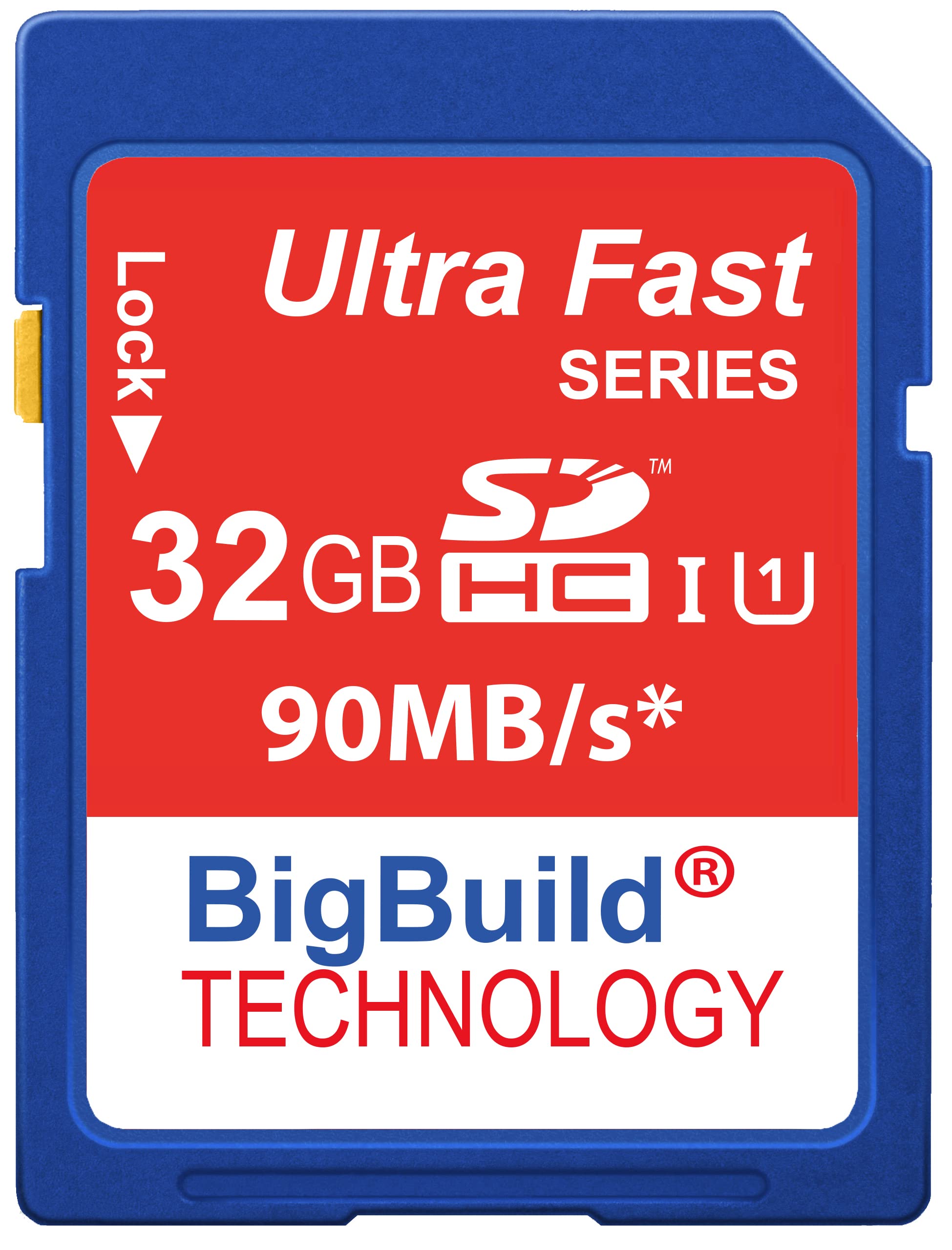 32GB 90MB/s Memory Card For Nikon D3500 Camera, Class 10 SDHC