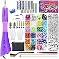 GLTECK Hotfix Applicator, Bedazzler Kit with 5784 PCS Rhinestones for Crafts, DIY Hot Fix Rhinestone Applicator Wand Setter Tool with 7 Tips, 6 Pattern Templates, Gloves, Tweezers & Cleaning Brush