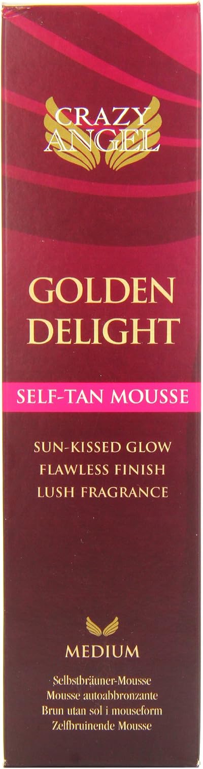 Crazy Angel Golden Delight Self-Tan Mousse Medium Glow 200ml Sun-Kissed
