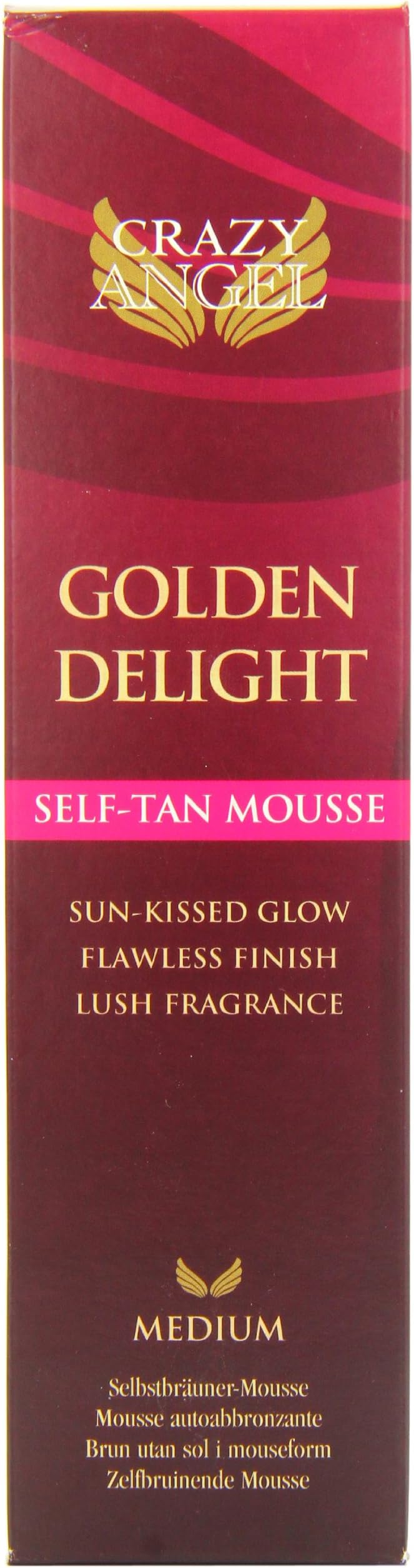 Crazy Angel Golden Delight Self-Tan Mousse Medium Glow 200ml Sun-Kissed