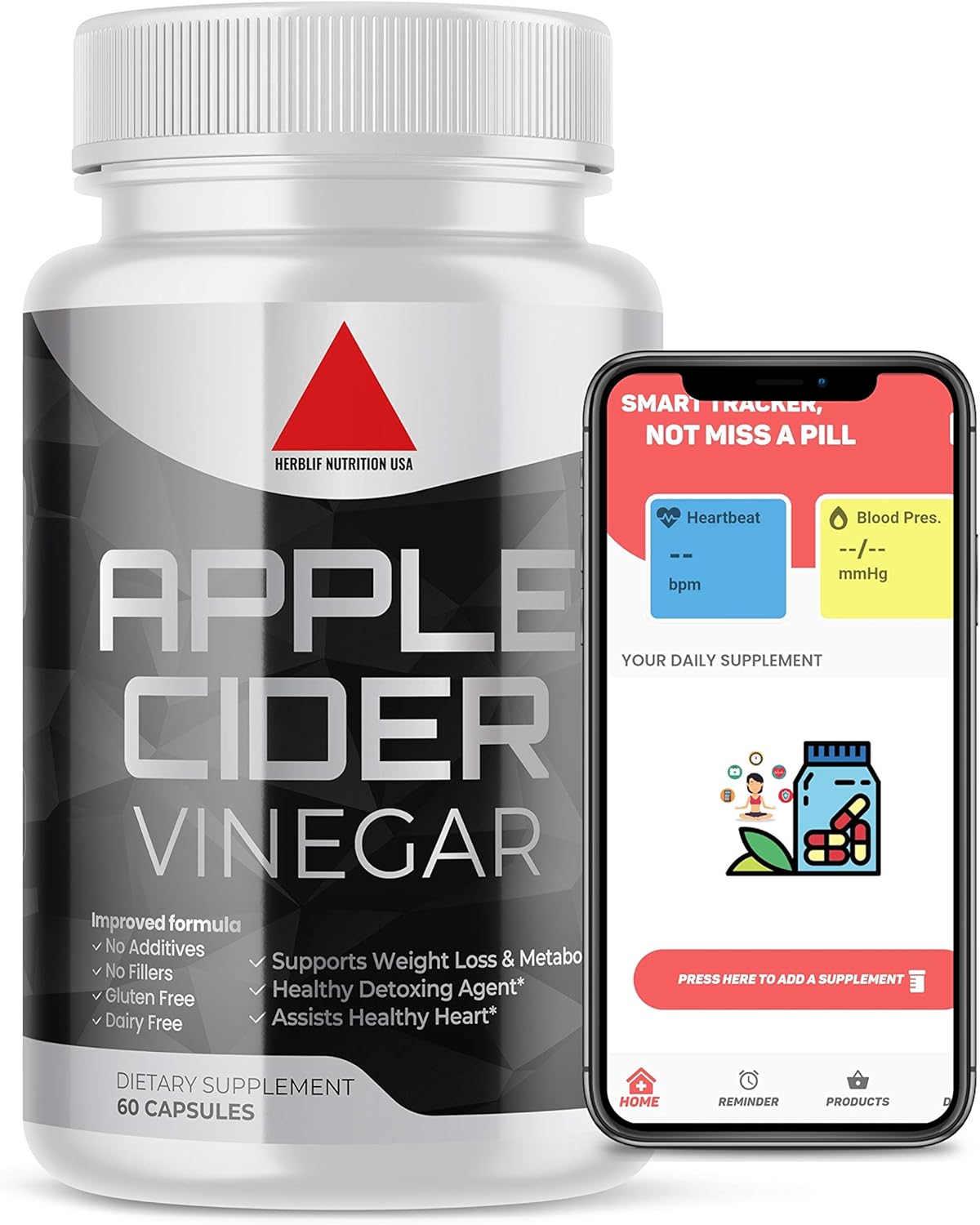 Natural Raw Apple Cider Vinegar Pills from The Mother 1300mg - Extra Strength Natural Weight Support, Made in USA, Vegan ACV, Metabolism Support and Detox Cleanse Supplement 60 Capsules